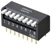 DIP SWITCH, 3POS, SPST, PIANO KEY, TH A6FR-3104