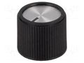 Knob; with pointer; aluminium,thermoplastic; Øshaft: 6mm; black OKW A1320260