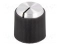 Knob; with pointer; aluminium,thermoplastic; Øshaft: 4mm; black OKW A1314240