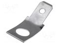 Terminal: flat; 6.3mm; 0.8mm; male; M5; screw; brass; angled 45° NINIGI FS2257-5/NC