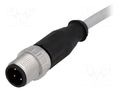 Connector: M12; plug; male; PIN: 4; straight; cables; 1.5m HARTING 21348400484015