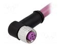 Connector: M12; plug; female; PIN: 4; angled 90°; B code-Profibus HARTING 21349100487075