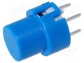 Switch: keypad; Pos: 2; SPST-NO; 0.01A/35VDC; blue; THT; 1.3N; round HIGHLY ELECTRIC KS01-BV-BLUE