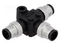 T adapter; M12 male x3; A code-DeviceNet / CANopen; PIN: 4; IP68 AMPHENOL LTW SS040404-MMM-TS001