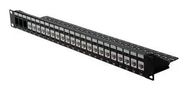 PATCH PANEL, RJ45, KEYSTONE, 24PORT, BLK 26.11.0357