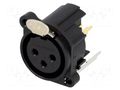 Connector: XLR; socket; female; 6A; 133V; PIN: 3; straight; THT AMPHENOL AC3FAV2-AU-PRE