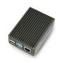 Case for Raspberry Pi 4B - with cutouts - aluminum - graphite DNG-18743 5904422360641