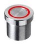 VANDAL RESISTANT SW, SPST, 0.2A, 6V, RED PBAR9AFB000A0SX