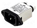 Connector: AC supply; socket; male; Inom: 3A; Ir: 0.8mA; 250VAC YUNPEN ELECTRONIC FYB03T1
