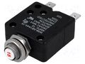 Circuit breaker; Urated: 250VAC; 50VDC; 15A; SPST-NC; Poles: 1; MCB TE Connectivity W58-XB1A4A-15