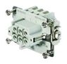 HEAVY DUTY INSERT, RCPT, 6+PE, 20-12AWG HDC HE 6 FP