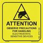 LABEL, ESD WARNING, 50.8 X 50.8MM 129LABEL..