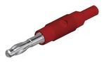 CONN, BANANA, PLUG, 6A, SOLDER, RED 973599101