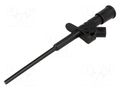 Clip-on probe; pincers type; 10A; black; Grip capac: max.4mm; 4mm AXIOMET AX-CP-07-B
