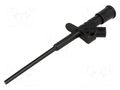 Clip-on probe; pincers type; 10A; black; Grip capac: max.4mm; 4mm AXIOMET AX-CP-07-B