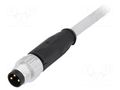 Connector: M8; male; PIN: 3; straight; with lead; plug; 2m; PVC HARTING 21348000380020