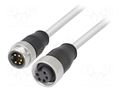 Cable: for sensors/automation; plug; 7/8" male,7/8" female; 2m HARTING 21349697597020