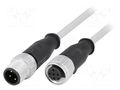 Cable: for sensors/automation; plug; PIN: 4; M12 male,M12 female HARTING 21348485484020