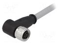 Connector: M8; female; PIN: 4; angled 90°; with lead; plug; 5m; PVC HARTING 21348300481050