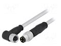 Cable: for sensors/automation; PIN: 3; 2m; plug; PVC HARTING 21348083380020