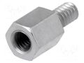 Screwed spacer sleeve; 6mm; Int.thread: M3; Ext.thread: UNC4-40 DREMEC TFM-6/6/DR2130