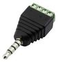 PHONE STEREO PLUG, 4POS, 3.5MM, CABLE CLB-JL-8130