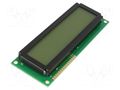 Display: LCD; alphanumeric; STN Positive; 16x2; 122x44x14.5mm; LED DISPLAY ELEKTRONIK DEM16215SYH-LY-C