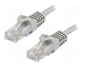 Patch cord; RJ45 plug,both sides; U/UTP; 5e; CCA; grey; 10m LOGILINK CP1092U