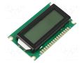 Display: LCD; alphanumeric; STN Negative; 8x1; 60x33x12mm; LED DISPLAY ELEKTRONIK DEM08171SBH-PW-N