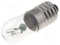 Filament lamp: miniature; E10; 12VDC; 100mA; Bulb: cylindrical BRIGHTMASTER LAMP-E10/12/100