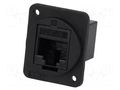 Coupler; FT; Cat: 5e; 8p8c; RJ45 socket,both sides; 19x24mm CLIFF CP30220X