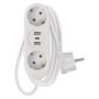 Extension Cord 1.5 m / 2 sockets+2×USB A+1×USB C / white / PVC / 1.5 mm2, EMOS P0221U 8592920129548