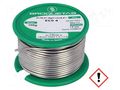 Tin; lead free; Sn96,5Ag3Cu0,5; 1.5mm; 100g; reel; 217÷220°C BROQUETAS ECO4-15/01H