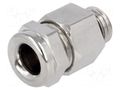 Cable gland; M8; 1; IP68; brass; Body plating: nickel; SKINDICHT® LAPP SKINDICHT-MINI-M8