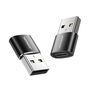 Adapter USB male-female Type-C (2 pieces) Joyroom S-H152 (black), Joyroom S-H152