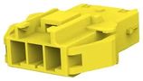 RCPT HOUSING, 3POS, PA 6.6, YELLOW 2005250-4