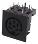 DIN AUDIO/VIDEO CONN, JACK, 6POS, PCB 671-0601
