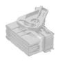 RCPT HOUSING, 64POS, PBT GF, GREY 33500504