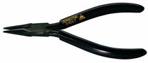 ESD Snipe nose pliers, 125 mm, short jaws, burnished, dissipative black dip insulation 3-933-7