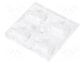 LED lens; square; transparent; H: 8.3mm; Body dim: 50x50mm LEDIL C14164