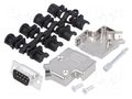 Connector: D-Sub; PIN: 9; plug; male; angled 45°; soldering MH CONNECTORS MHD45ZK9-DM9P-K