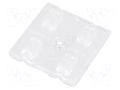 LED lens; square; transparent; H: 5.18mm; Body dim: 50x50mm LEDIL C13936