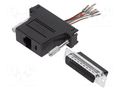 Transition: adapter; D-Sub 25pin male,RJ45 socket MH CONNECTORS MHDA25-PMJ8-K-RC