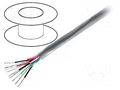 Wire; 3x2x22AWG; stranded; Cu; Insulation: PVC; chrome; 152m; 300V BELDEN 8777.060500