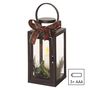 LED decoration – Christmas lantern with candle, black, 20 cm, 3x AAA, indoor, vintage, EMOS DCLV14 8592920098851
