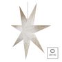 LED paper star with golden glitter on the edges, hanging, white, 60 cm, indoor, EMOS DCAZ07 8592920099391