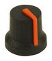 SOFT TOUCH KNOB, RUBBER, BLK/ORG, 16.2MM MC170854BR