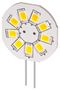 LED Spotlight, 1.5 W, white - base G4, equivalent to a 10 W halogen lamp, warm white, not dimmable 30590