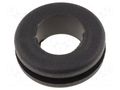 Grommet; Ømount.hole: 11mm; Øhole: 8mm; rubber; black; -40÷135°C ESSENTRA M15075
