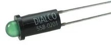 PANEL MOUNT INDICATOR, LED, 3.96MM, GREEN, 2.1V 558-0201-001F